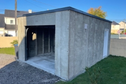 Garage en béton avant enduit